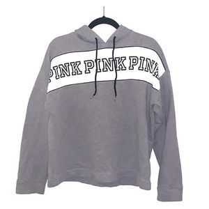 gray PINK hoodie